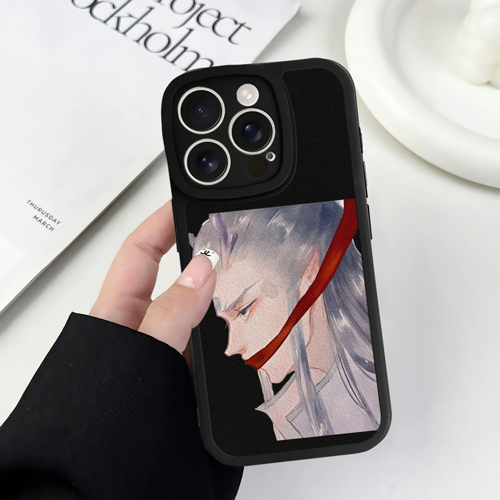 （画像用） Ne Zha 2 ナタ 魔童の大暴れ 【iPhone 16シリーズ対応】シリコンスマホケース（レザー調） 材質：シリコン